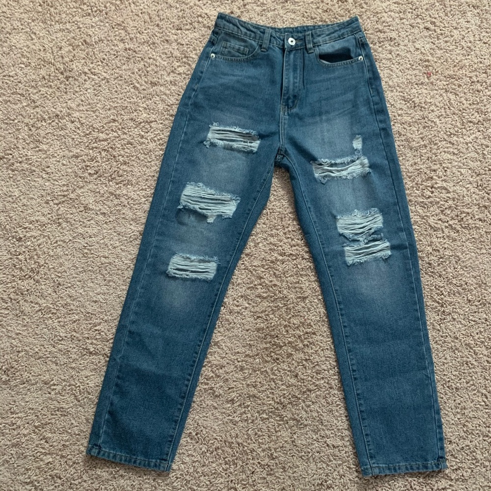 Distressed jeans